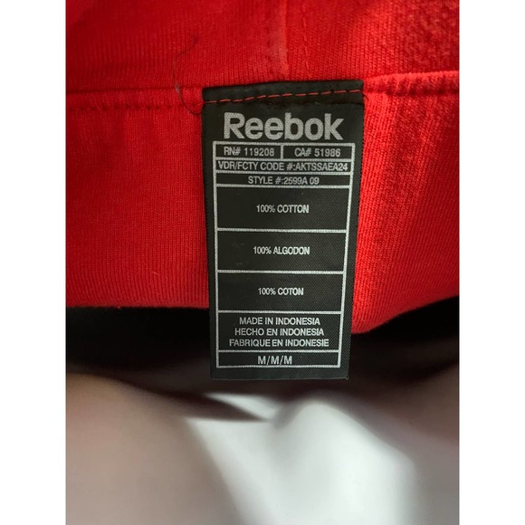 Calgary Flames Hoodie Mens M Black Red Hoodie NHL Hockey Reebok - Picture 6 of 14